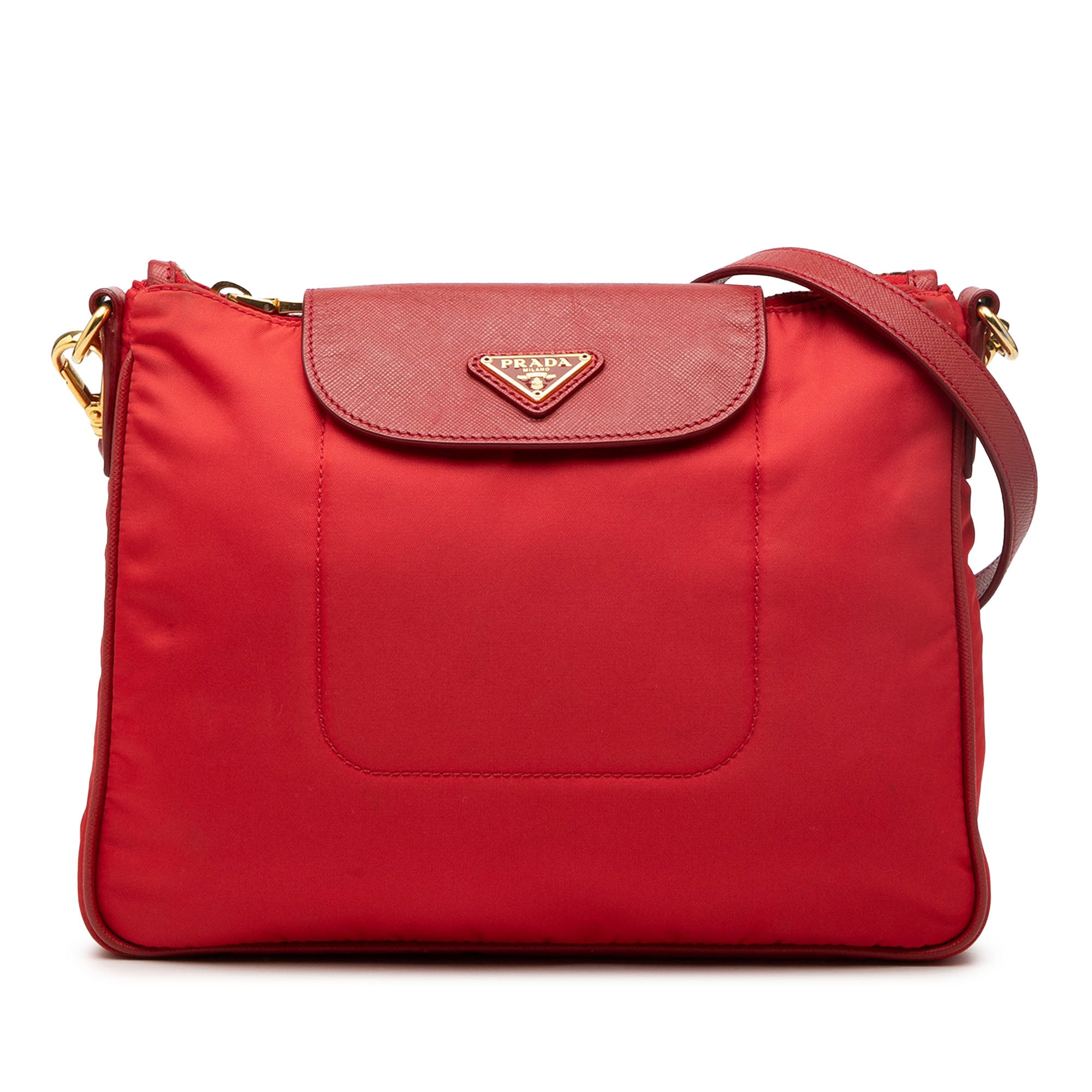 Saffiano Trimmed Tessuto Crossbody