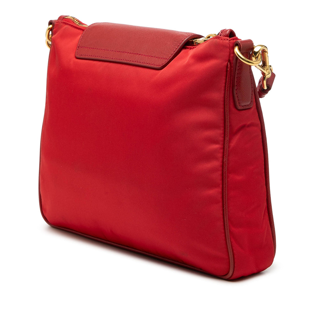 Saffiano Trimmed Tessuto Crossbody