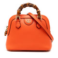 Mini Dollar Calfskin Bamboo Diana Dome Satchel