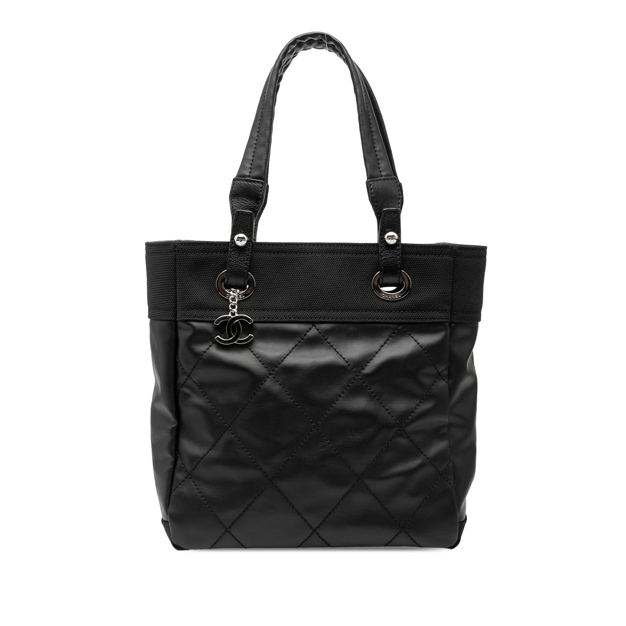 Small Quilted Coated Canvas Paris Biarritz Tote
