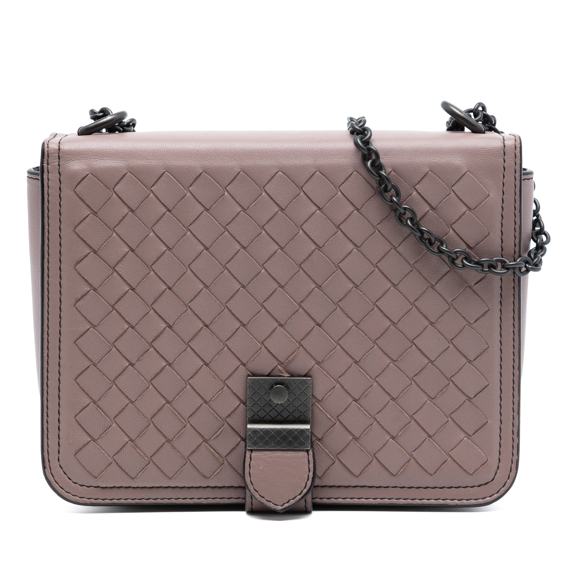 Small Nappa Intrecciato Runway Shoulder Bag