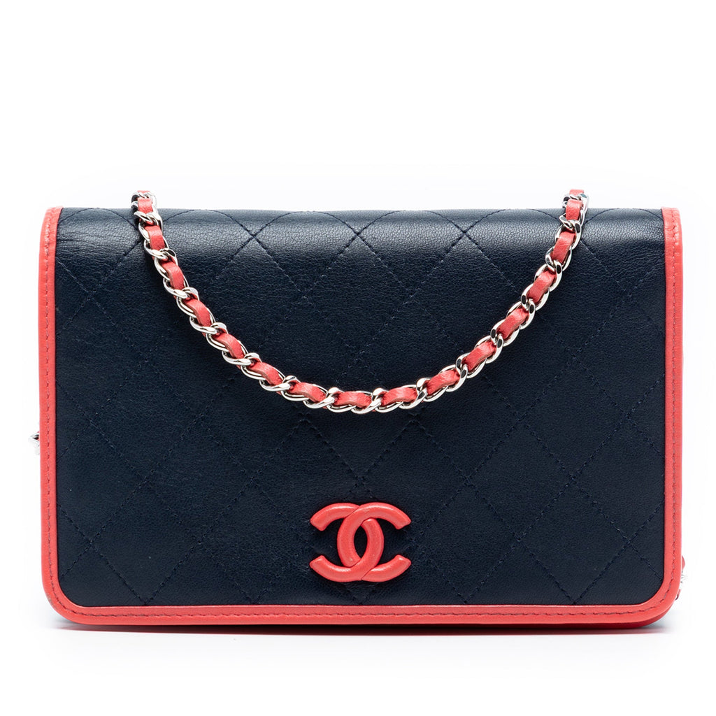 Quilted Lambskin Color Pop CC Wallet on Chain