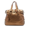 Metallic Calfskin Muse Satchel