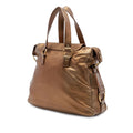 Metallic Calfskin Muse Satchel