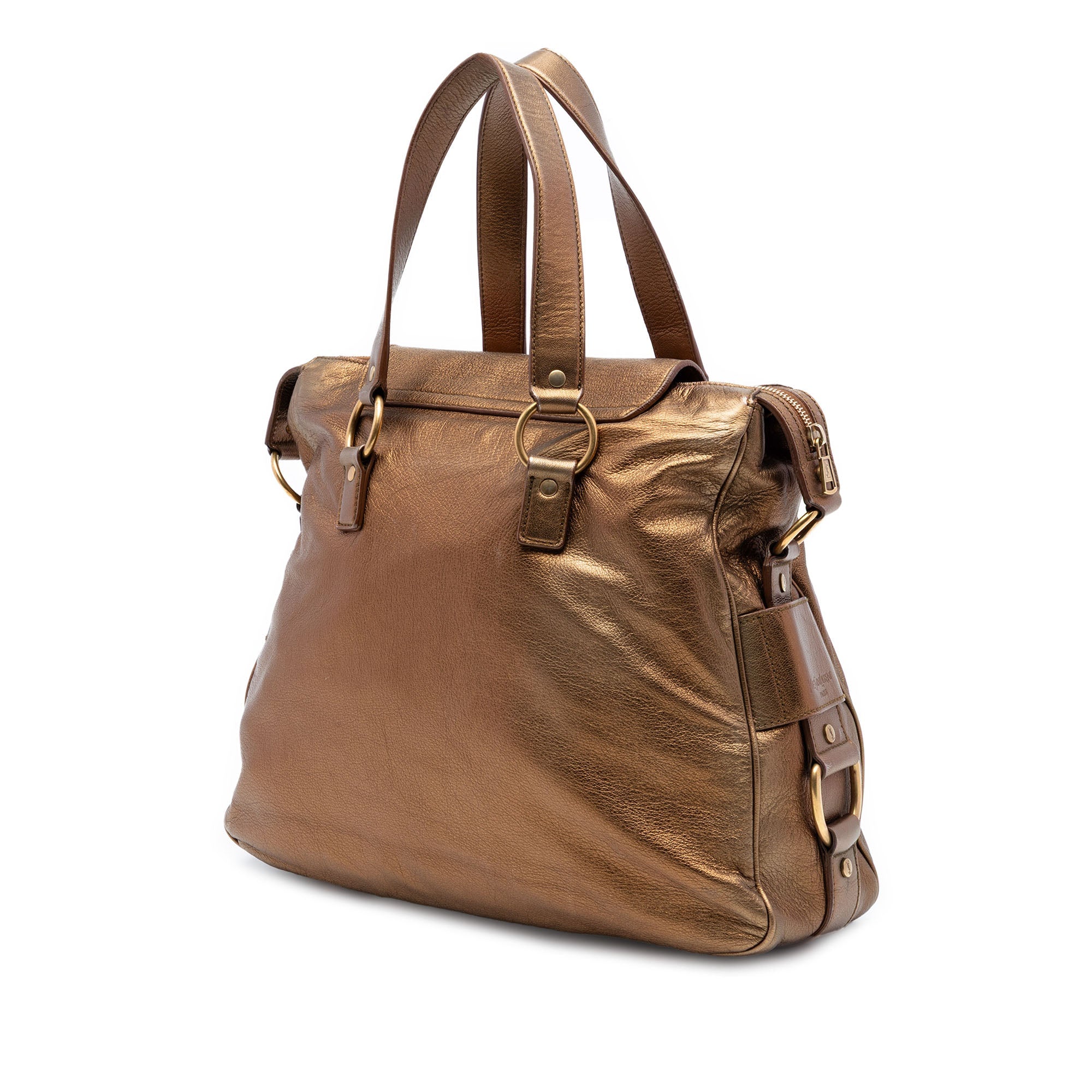 Metallic Calfskin Muse Satchel