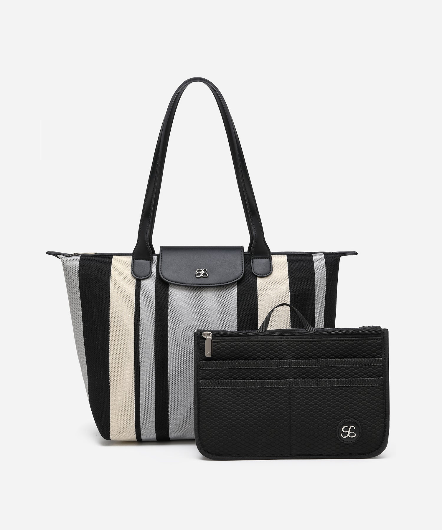 Classic Shoulder Tote Bags - Black-1 / F