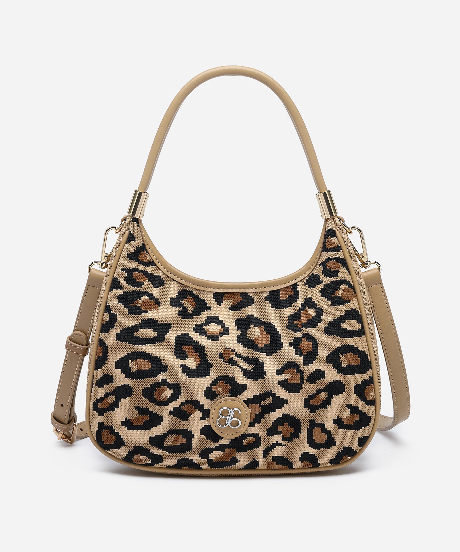 2 Pcs Set Top Handle Medium Bags - Leopard / F