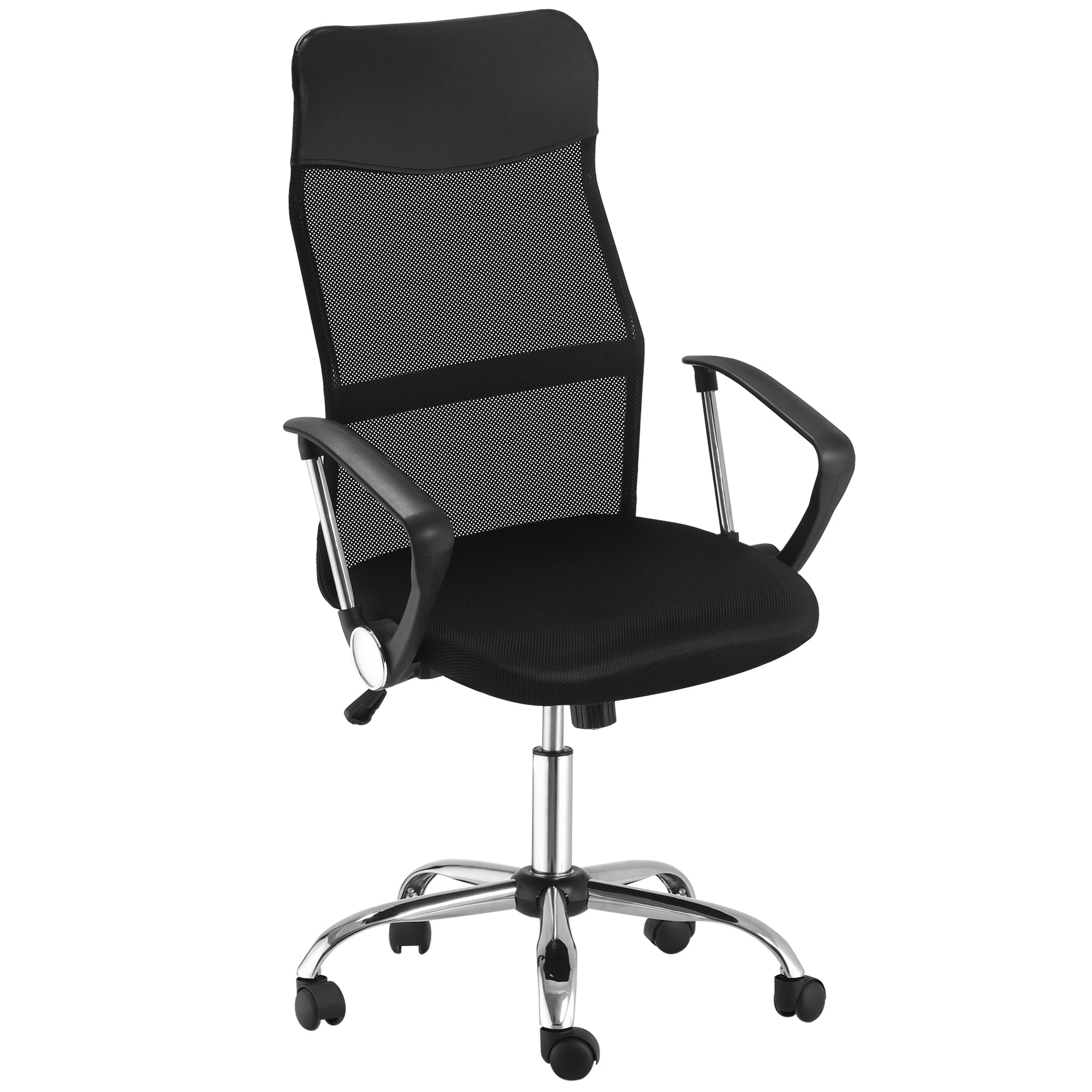 Swivel Mesh Office Chair, High Back Computer Desk Chair with Height Adjustable, Black