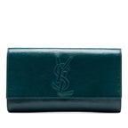 Large Textured Patent Belle De Jour Clutch