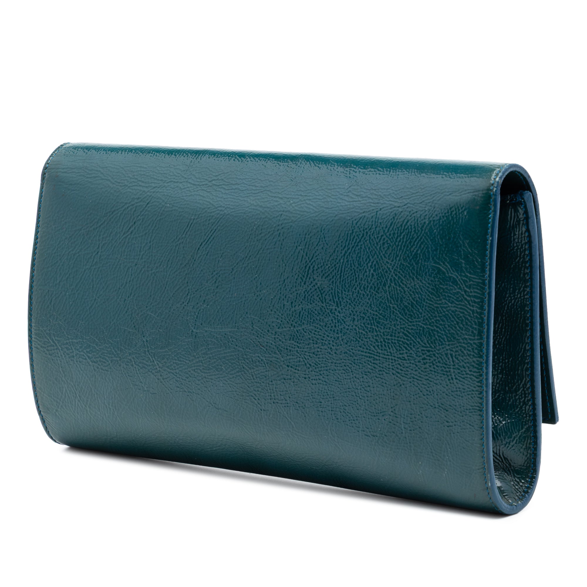 Large Textured Patent Belle De Jour Clutch
