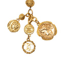 CC Gold Plated Medallion Coin Charm Pendant Necklace
