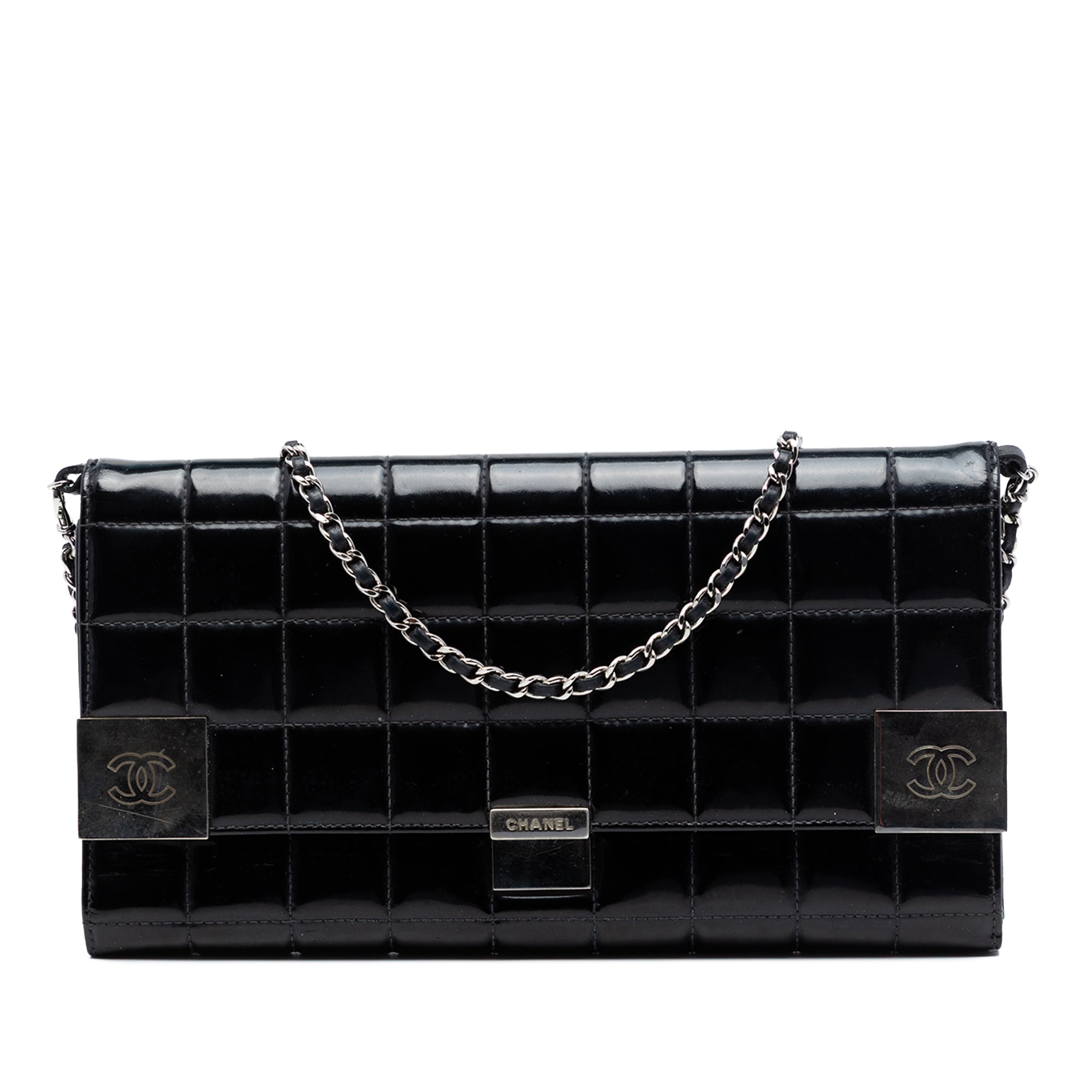 CC Chocolate Bar Patent Clutch on Chain