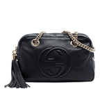 Pebbled Leather Soho Chain Zip Shoulder Bag