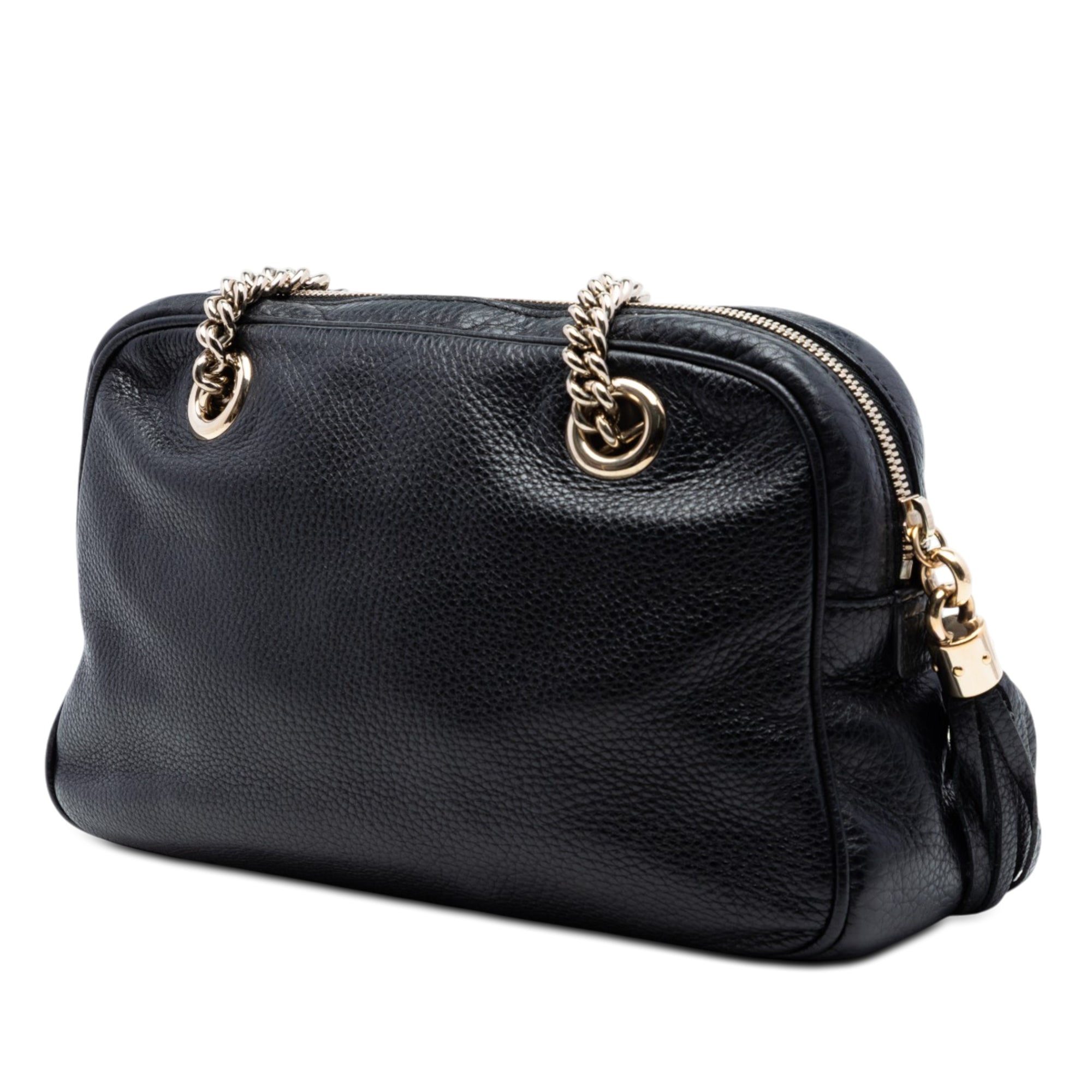 Pebbled Leather Soho Chain Zip Shoulder Bag