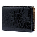 Shiny Croc Embossed Calfskin Monogram Cassandra Chain Wallet