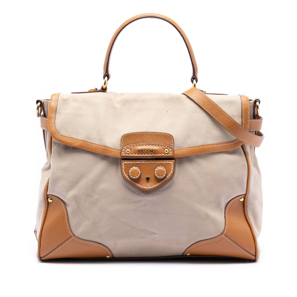 Cinghiale Trimmed Canapa Top Handle Bag