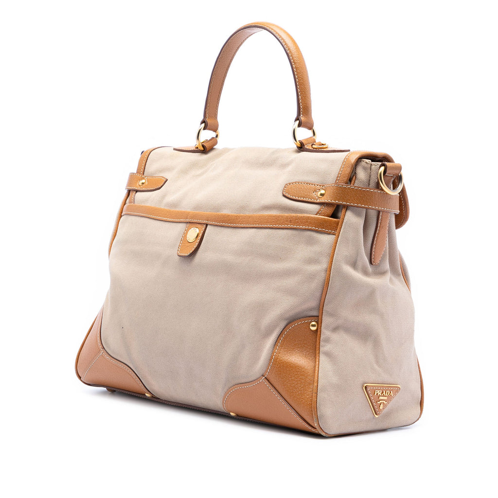 Cinghiale Trimmed Canapa Top Handle Bag