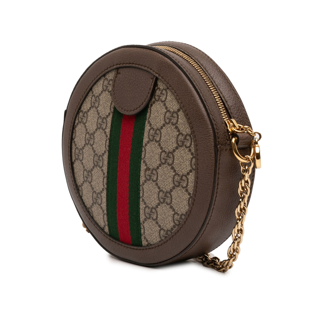 Mini GG Supreme Web Ophidia Round Crossbody