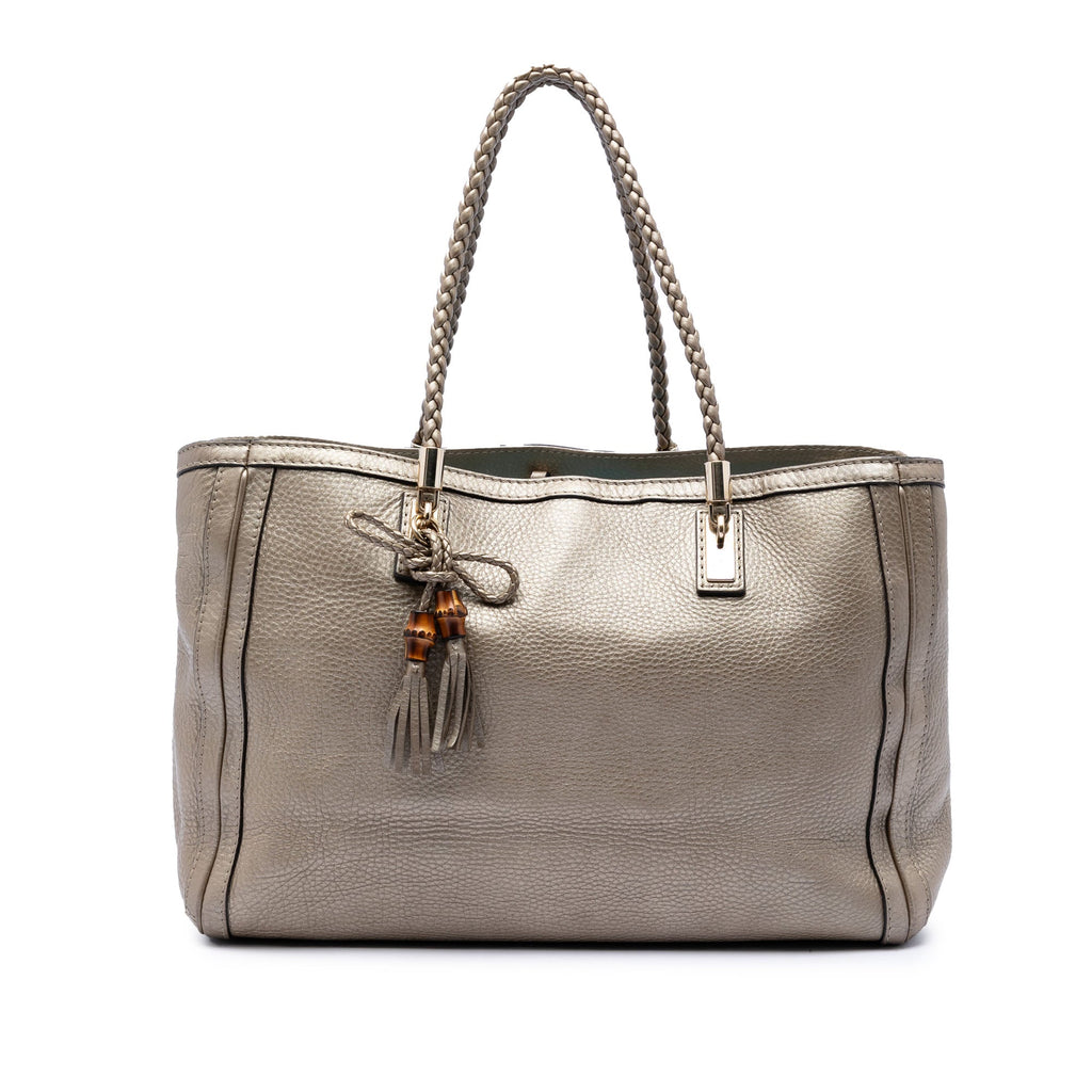 Metallic Calfskin Bella Tote