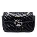 Small GG Marmont Matelasse Diagonal Sequin and Leather Torchon Shoulder Bag