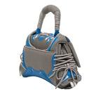Small Faux Leather and Mesh Sneakerhead Top Handle Bag