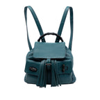 Leather Bamboo Tassel Backpack