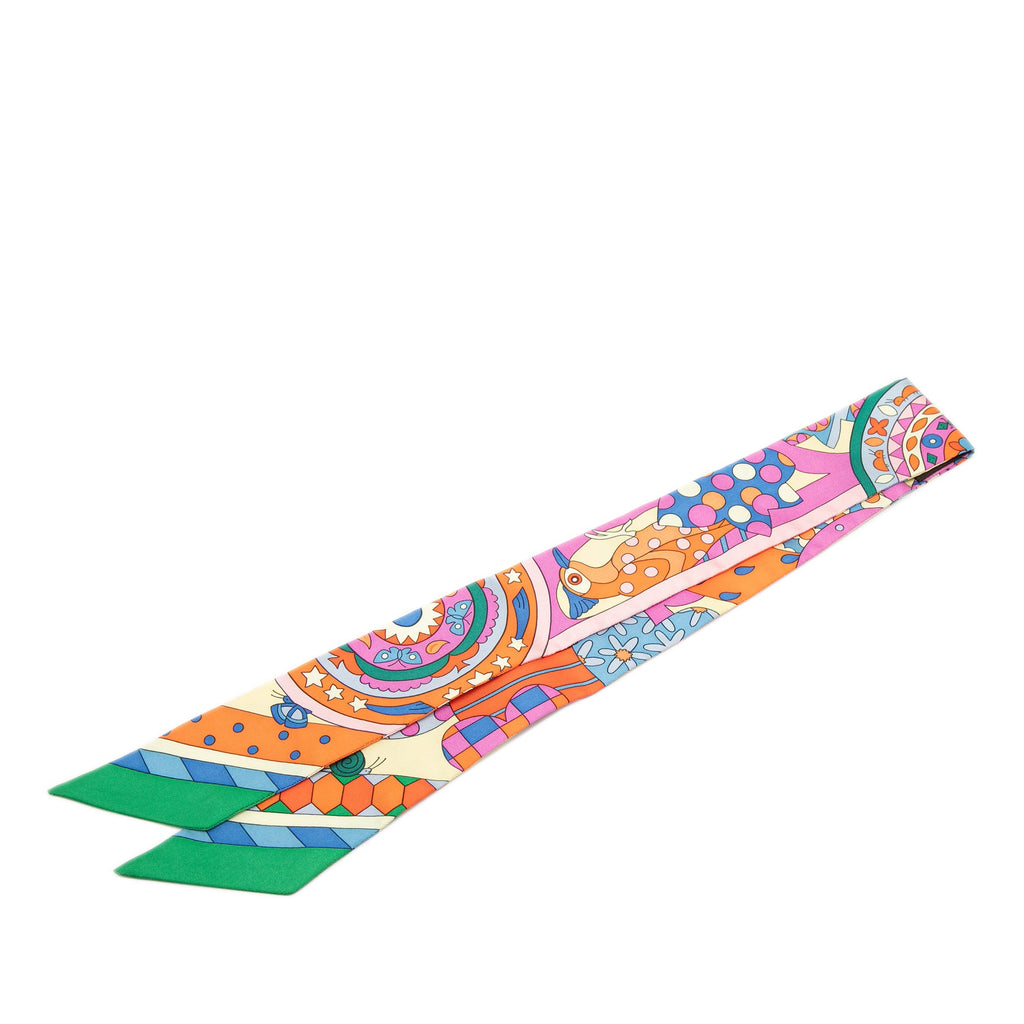 Les Murmures De La Foret Silk Twilly Scarf