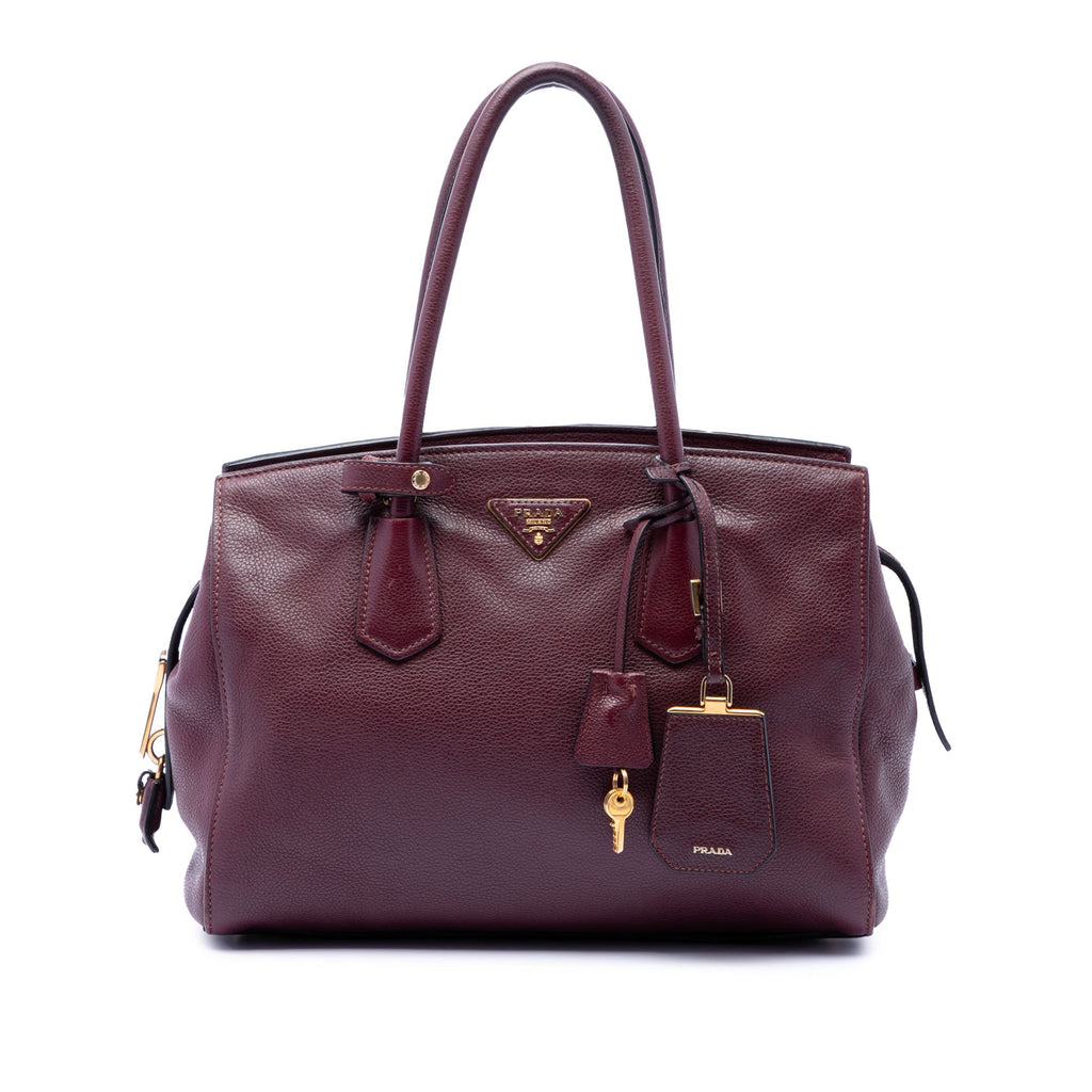 Vitello Daino Zip Top Convertible Tote