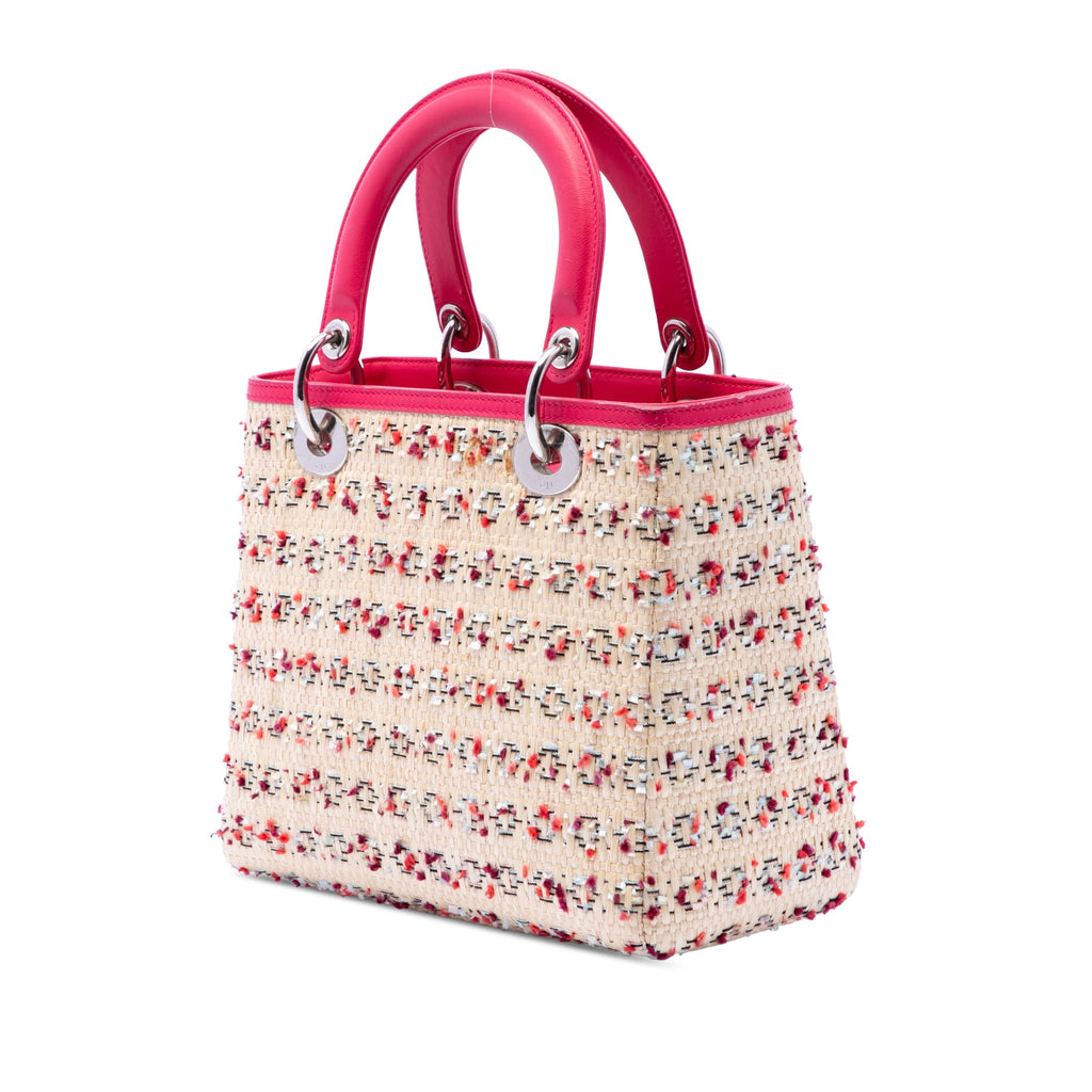 Medium Woven Raffia Lady Dior