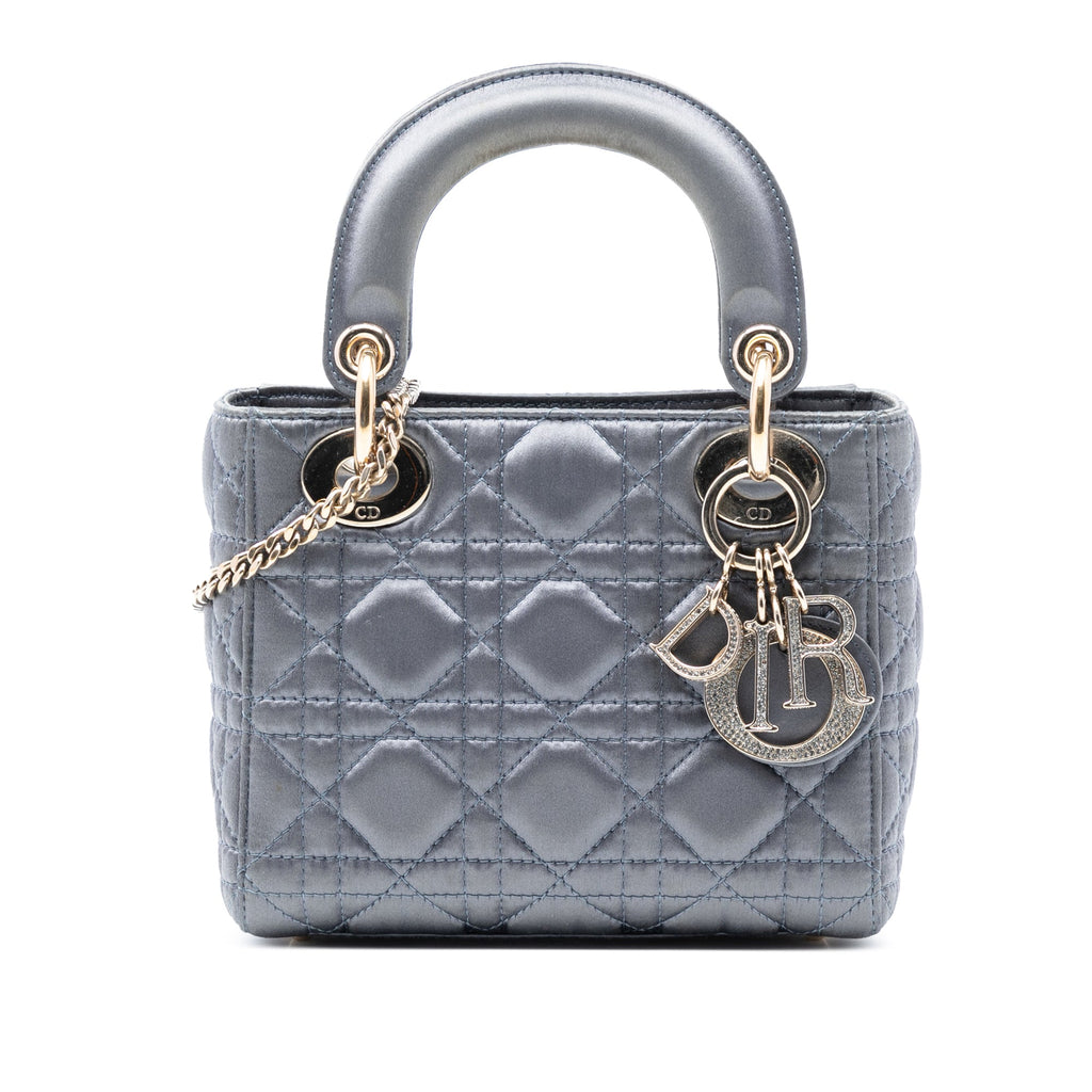 Mini Satin Cannage Swarovski Crystal Lady Dior