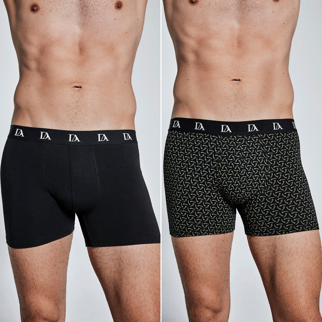 Don Algodon | Pack de 6 Boxers Para Hombre Lisos y Estampados | Suaves y Transpirables | 93% de Algodon | Maximo Confort | Para Uso Diario | 5 Tallas Disponibles