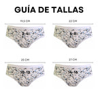 Don Algodon Kids | Pack de 6 Braguitas Estampadas con Flores Para Niña | Transpirables