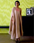 Mocha One Shoulder Dress By KYNAH, Luxury Indian Fashion & Bridal Wear