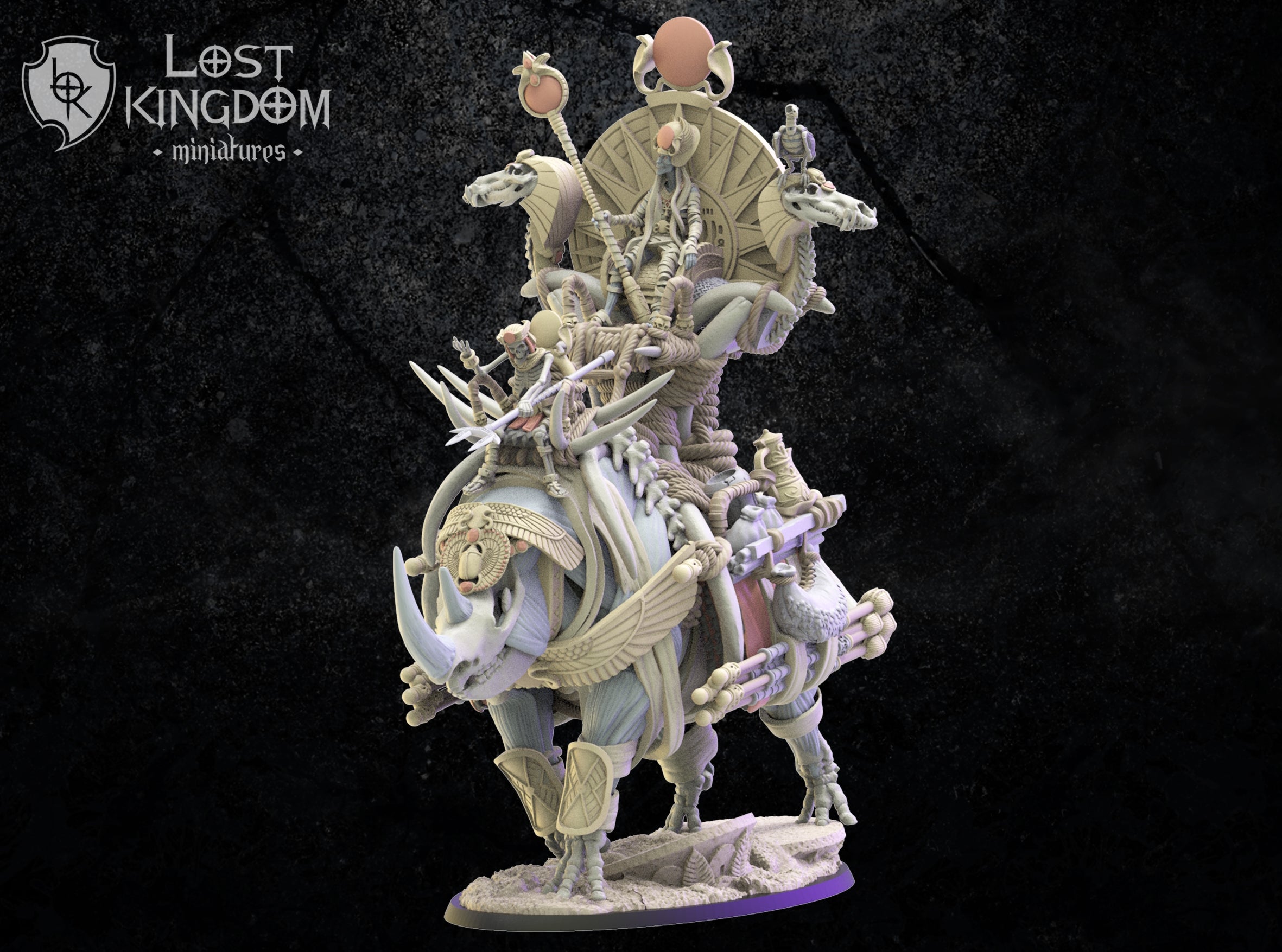 Hathor, Beduin Sorcerer On Rhinoceros, Lost Kingdom Miniatures