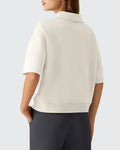Smoofit Modal Soft Zip Up Polo Shirts Short Sleeve