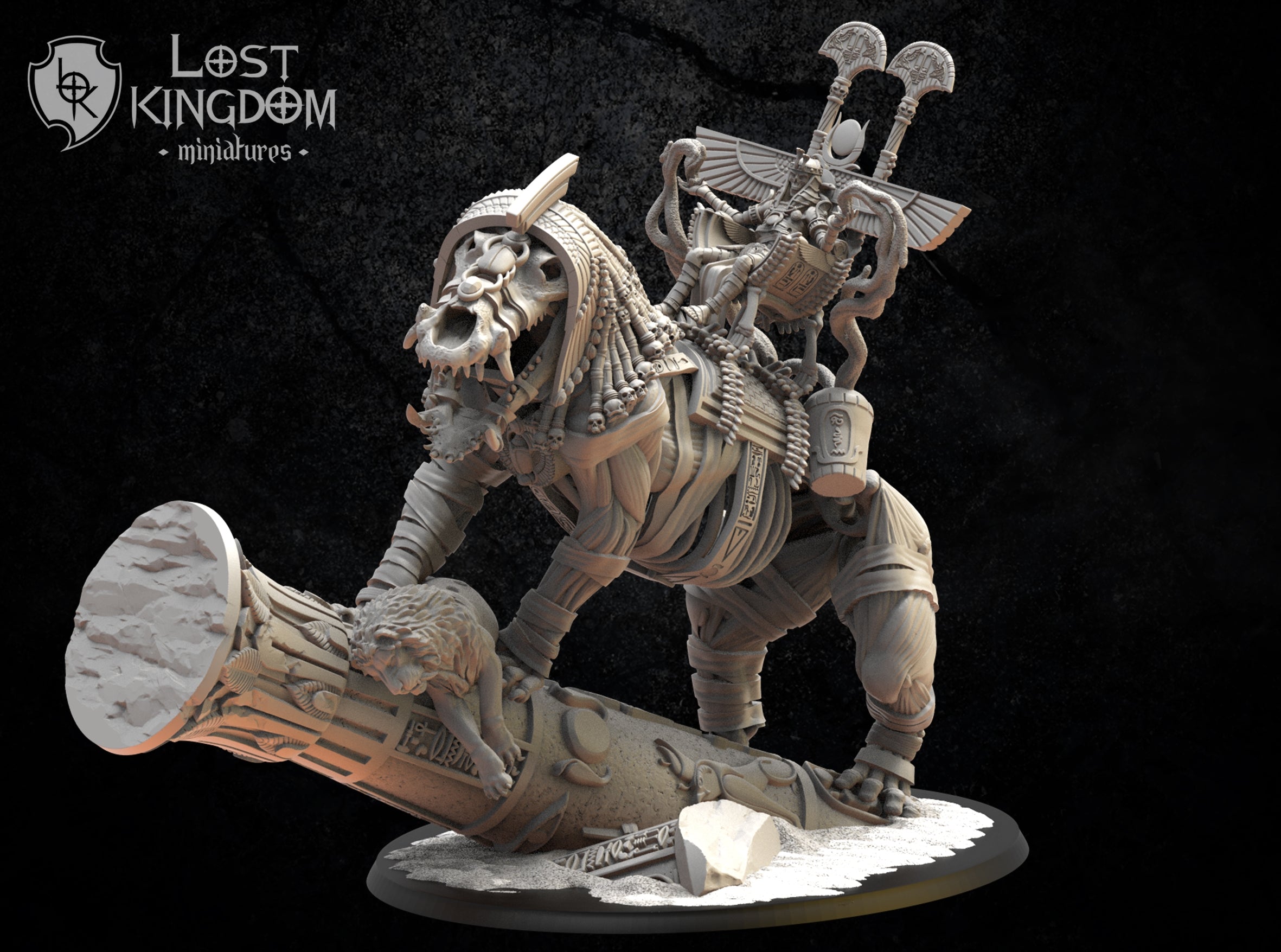 Amenhotep, The Terrible On Ammit, Lost Kingdom Miniatures