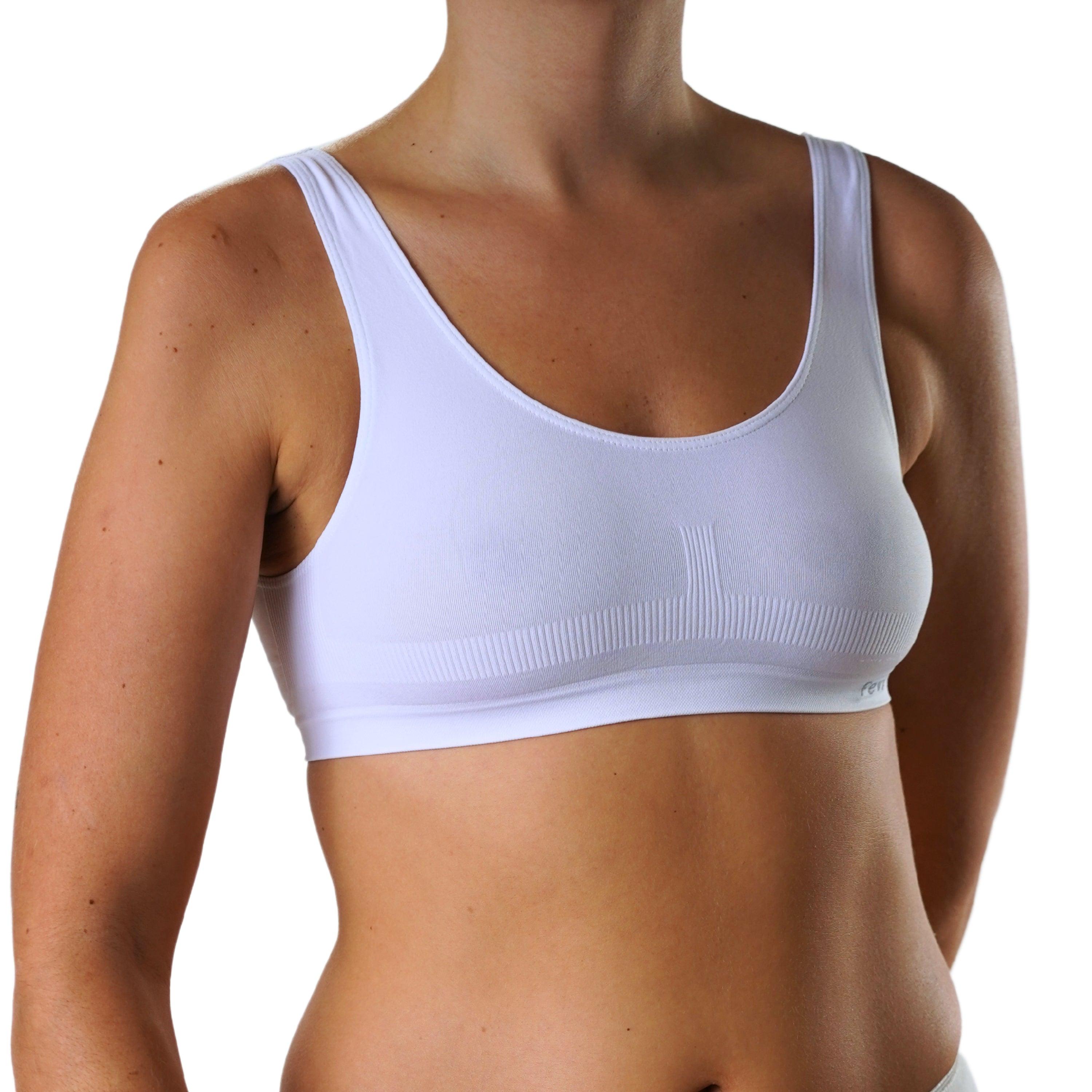 FEVI | Pack de 12 Tops en 3 Colores: Blanco, Negro, Beige | Talla Única de la 85 a la 95