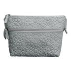 Gray Embossed Crossbody Bag with Islamic Design Pattern