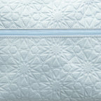 Light Blue Embossed Crossbody Bag with Islamic Design Pattern