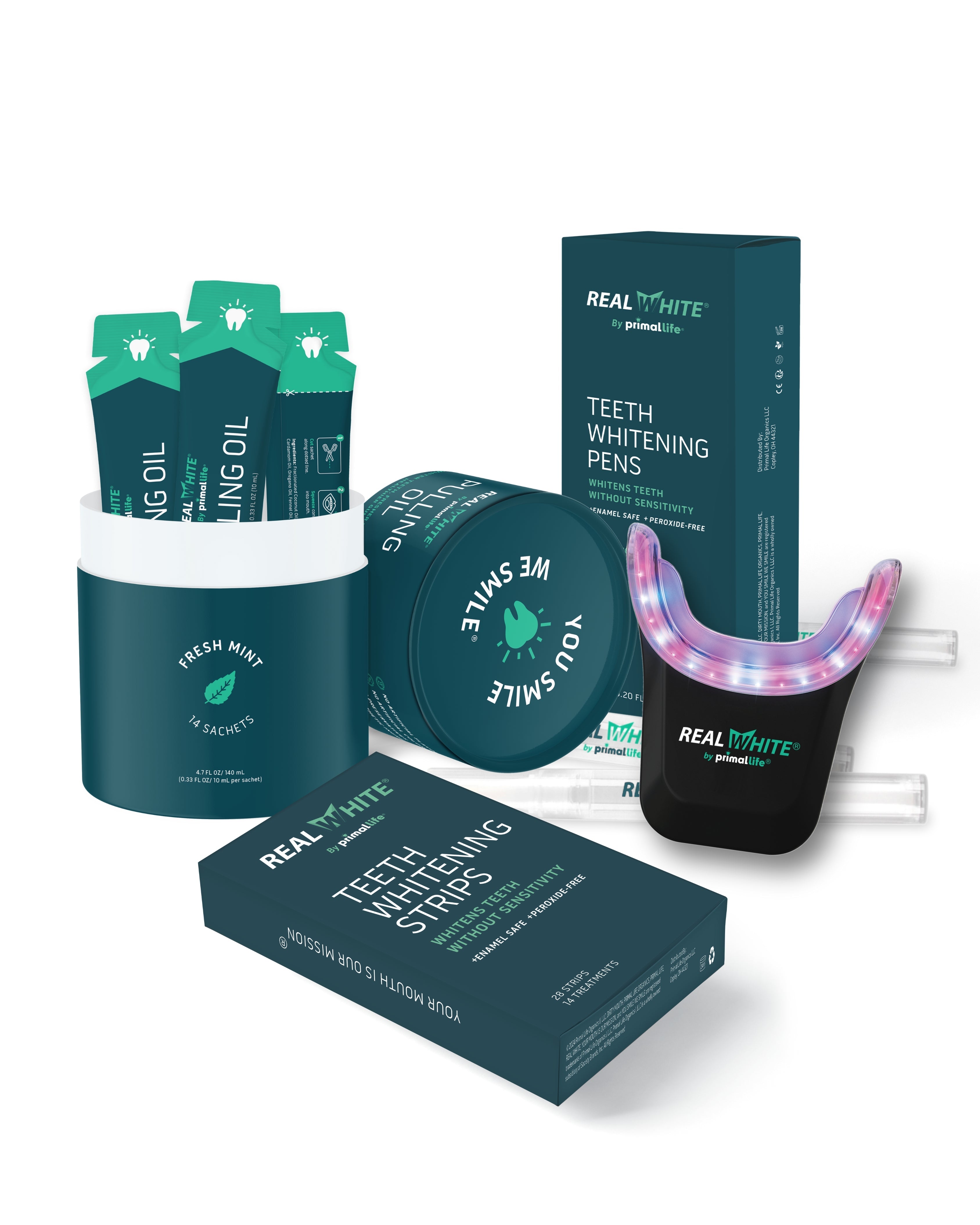 Real White LED Whitening Bundle By Primal Life Organics