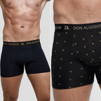 DON ALGODON Pack 12 Bóxers Hombre | Suaves y Transpirables | 2 Unidad por Color | 6 Estampados y 6 Lisos