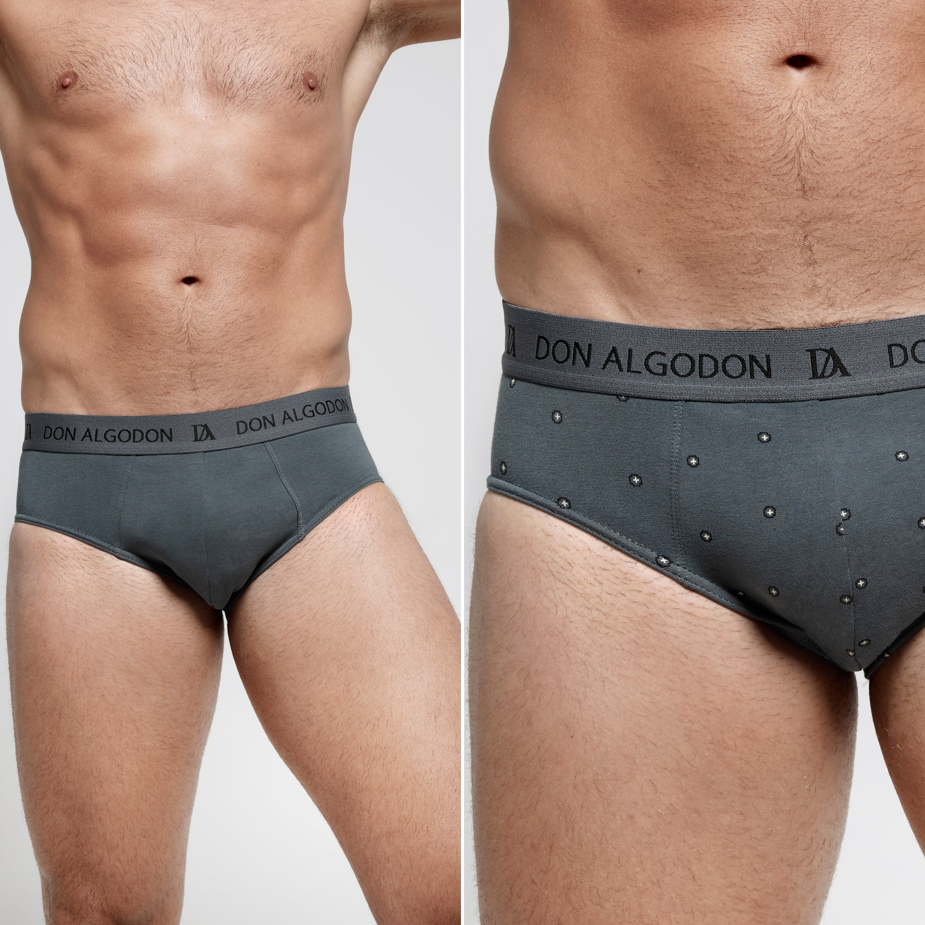 Don Algodon | Pack de 6 Slips Para Hombres Lisos y Estampados | Suaves y Transpirables | 93% Algodon | Para Uso Diario | 5 Tallas Disponibles | Maximo Confort