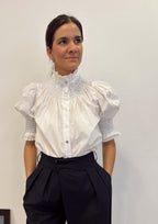 Blusa Milán - Celeste Manga corta