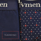 FEVI | Pack de 6 Boxers | 95% Algodón | 3 Lisos y 3 Estampados | Colores : Negro, Gris y Marino | Transpirables