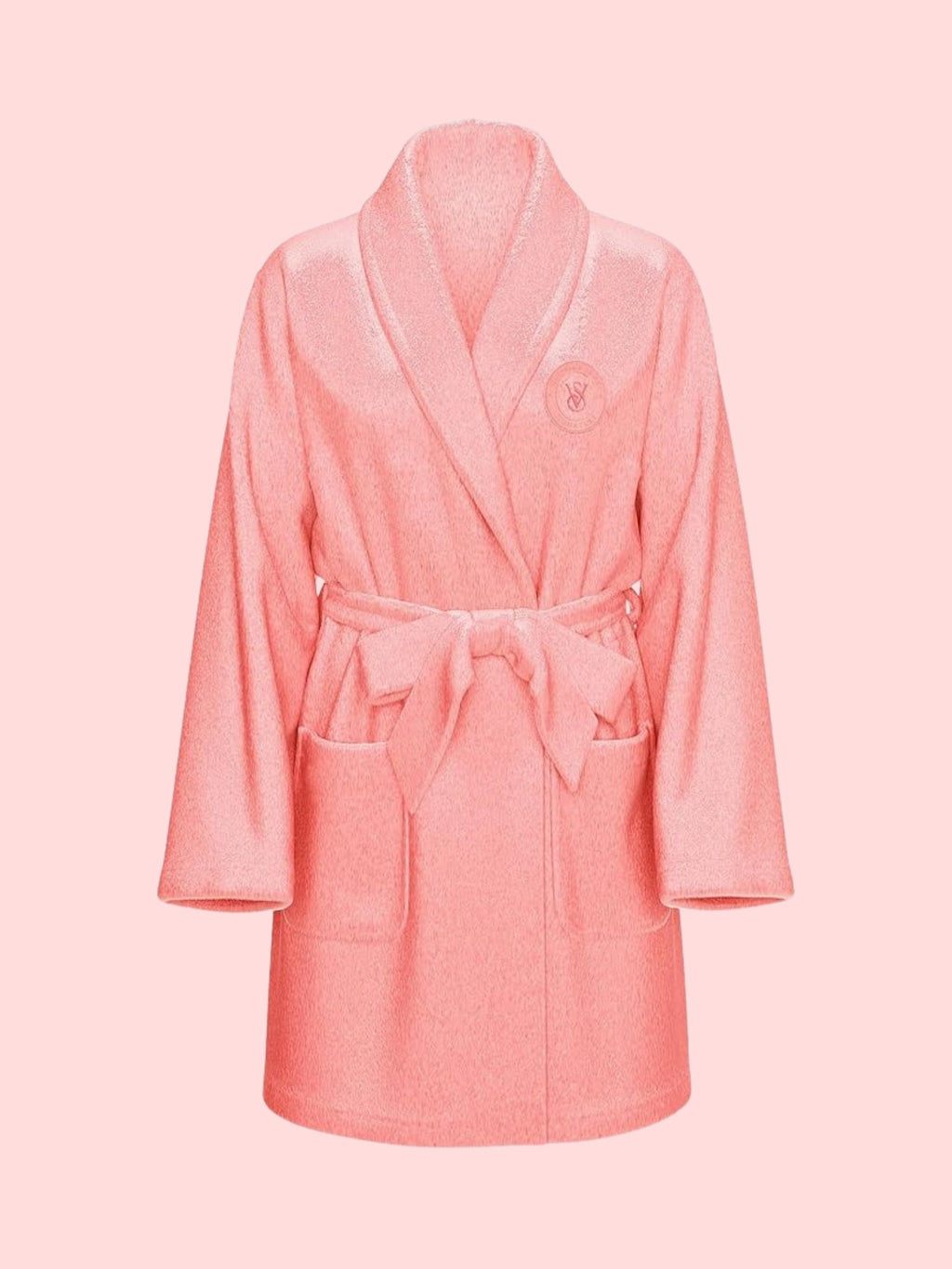 Victoria's Secret Short Cozy Robe Pink