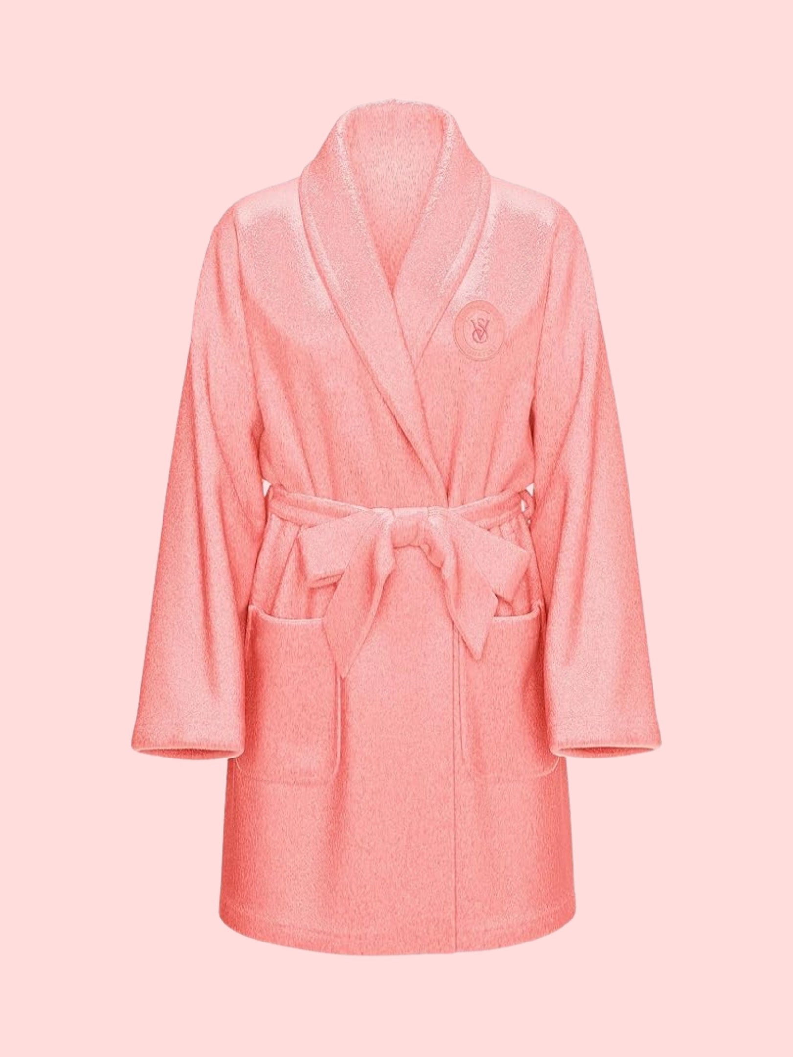 Victoria's Secret Short Cozy Robe Pink
