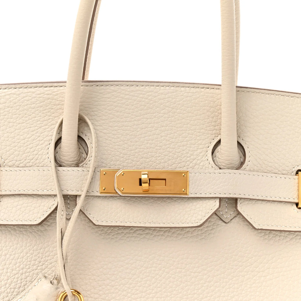 Hermes Taurillon Clemence Birkin 35 Craie