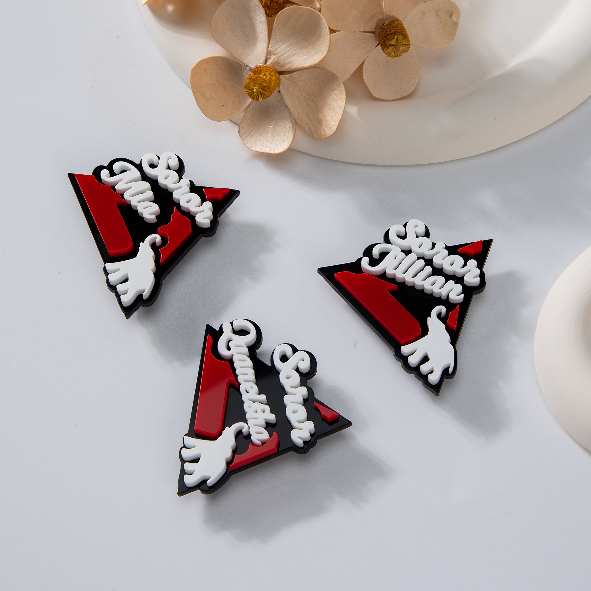 Personalizada Delta Elephant Sorority Pin Insignia con Nombre Iniciación Aniversario Regalo para Amigos Chicas Sorores