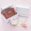 Personalizado Multicolor Bolsa de Maquillaje Set de Regalo de la Dama de honor con el nombre de la caja de regalo y Scrunchie 5 Pcs despedida de soltero de la boda de la dama de honor de regalo para e