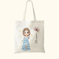 Personalizada Moda Prom Reina Nacimiento Flor Bolsa de lona con nombre bolsa de lona Cumpleaños Graduación Regalo